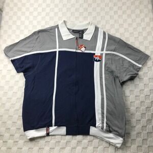 Vintage Y2K Starter Shirt Jacket Mens 2XL XXL Zip Up Asphalt Hip Hop Baggy Loose